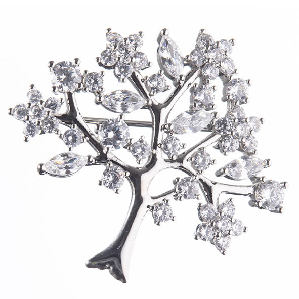 Silver Tree of Life Brooch
