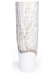The Grange Collection Distressed White Vase