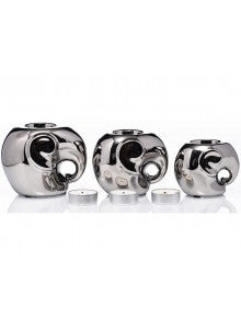 Silver Mirrored Set of 3 Tealight Holders