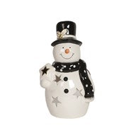 Snowman Tealight Holder 18cm