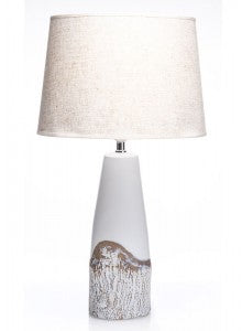 The Grange Collection Distressed White Lamp
