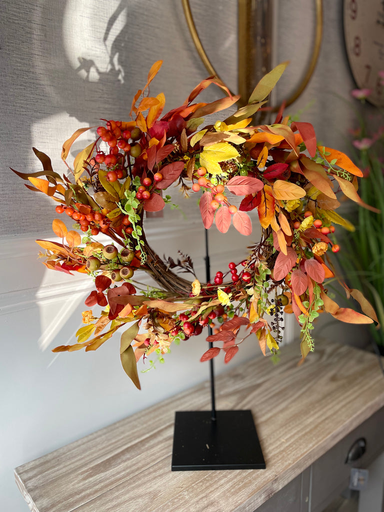 Autumn Leaves & Berries Wreath 55cm