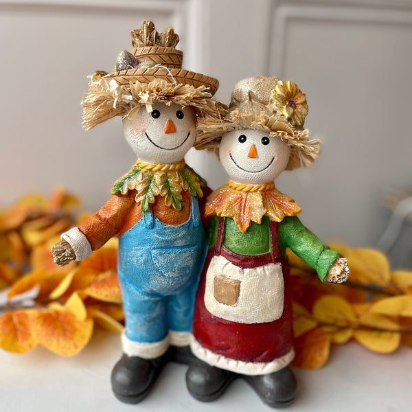 Mr & Mrs Scarecrow 26cm