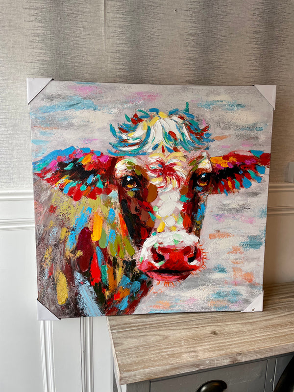 The Grange Collection Cow Canvas