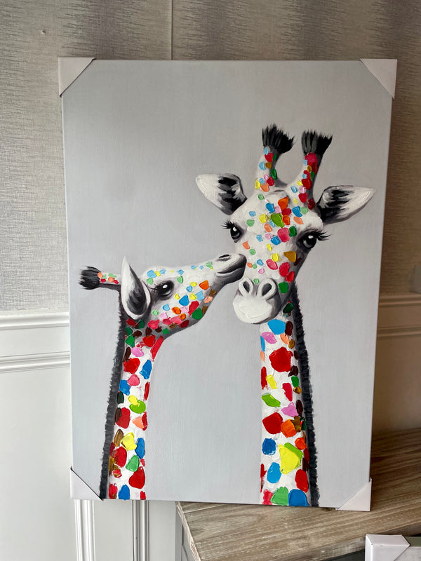The Grange Collection 2 Giraffe Canvas