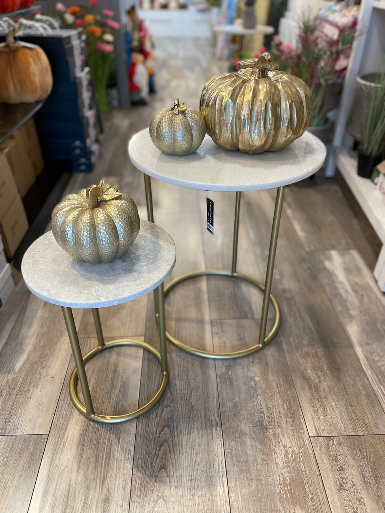 Set of 2 Tables with Marble Top