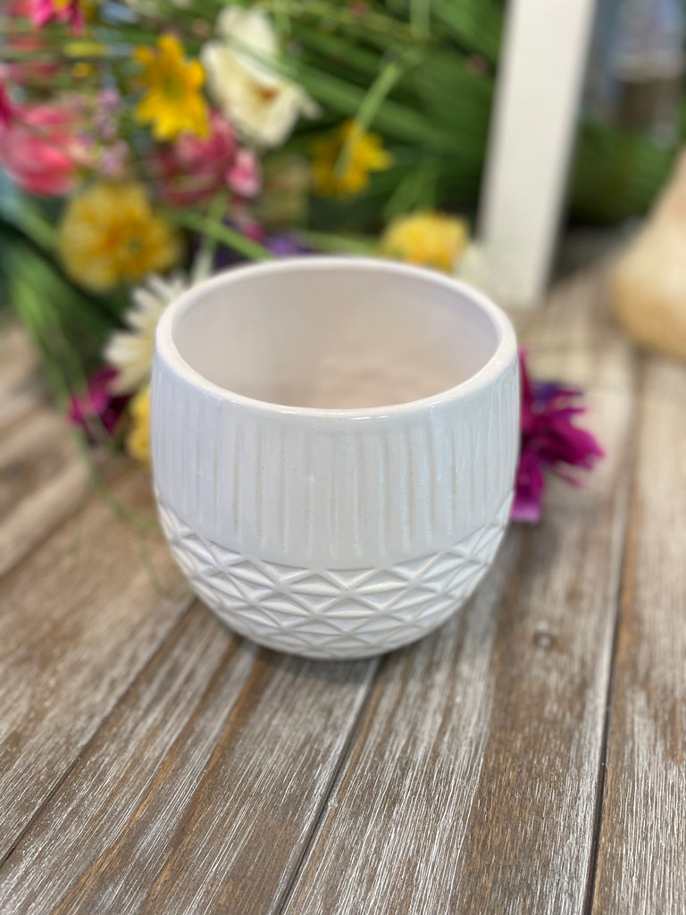White Ceramic Planter 13.5cm