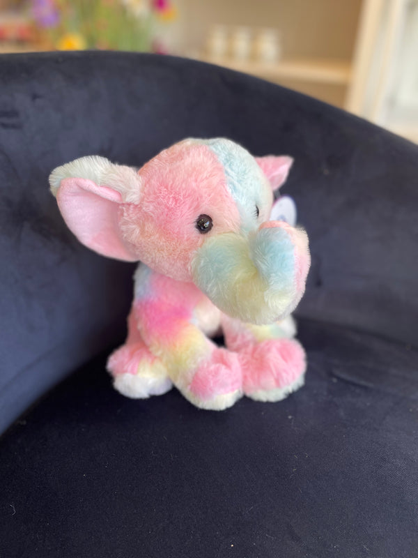 Rainbow Elephant Soft Toy 25cm