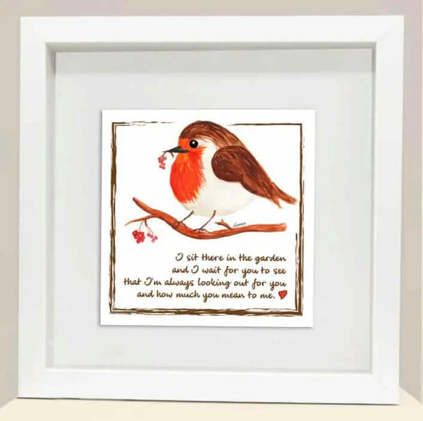 Little Red Robins Framed Print (4)