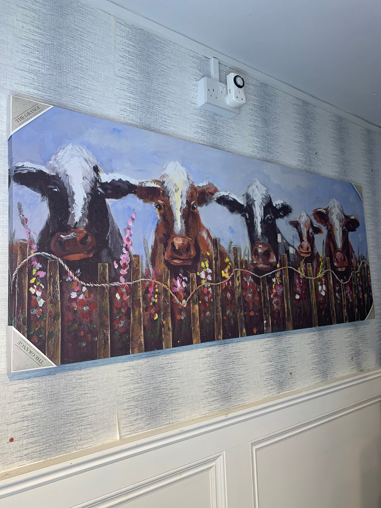 Five Cow Canvas 150x60cm