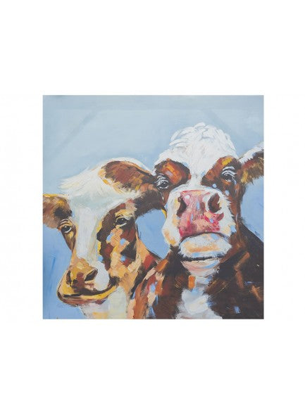 The Grange Collection Two Cow Canvas