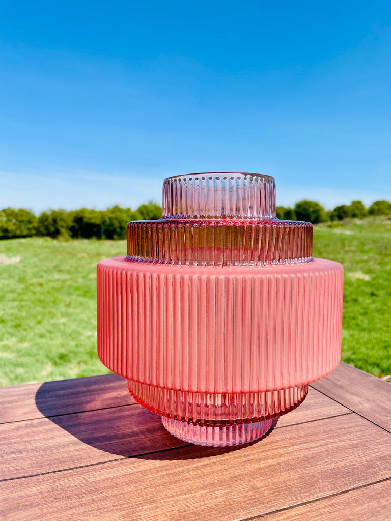 Medium Arrow Town Vase Pink 22cm
