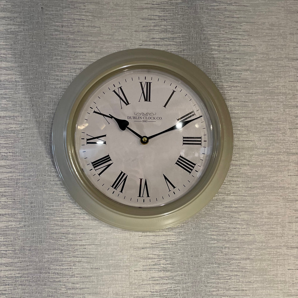 Metal Wall Clock Grey Frame 30cm