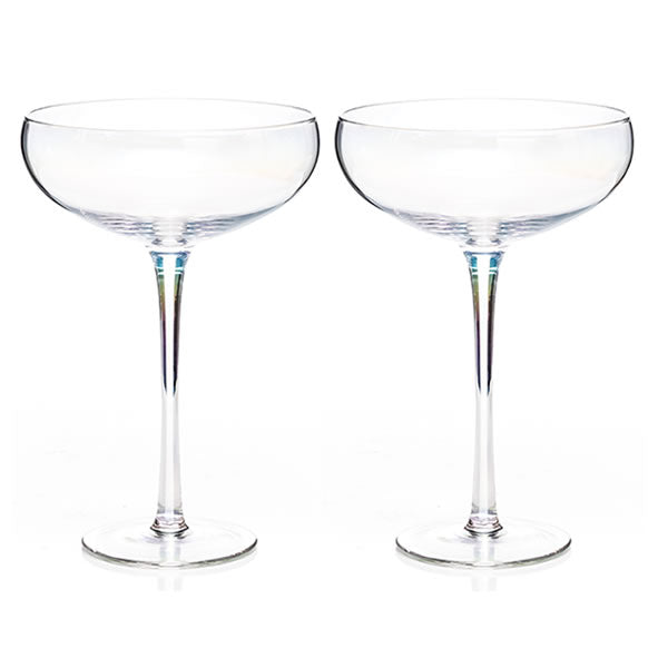 Unicorn Lustre Martini Glasses Pair